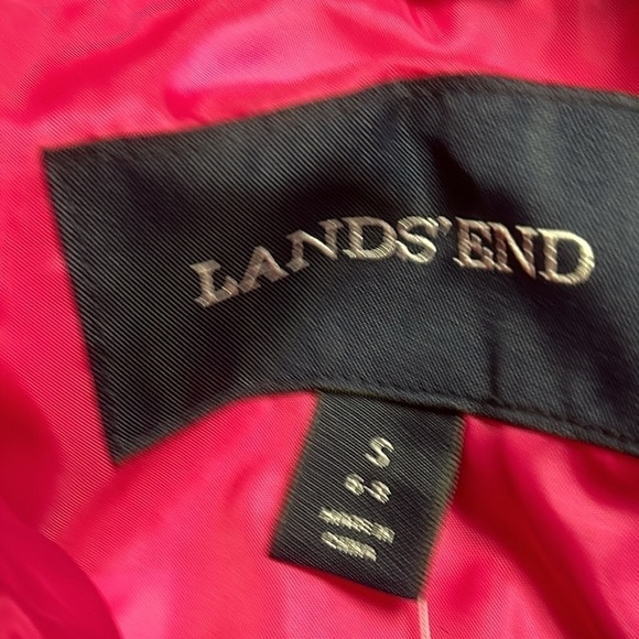 NWT LANDS END Hot Pink Down Puffer Vest Sz Small - Picture 5 of 7
